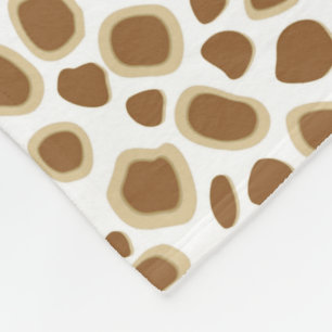Leopard Print - Taupe Tan und White Fleecedecke