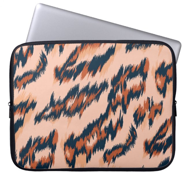 Leopard Print: Textil Nahtlos Design. Laptopschutzhülle (Vorderseite)