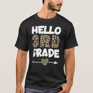 Leopard Print Third Grade Teacher T-Shirt