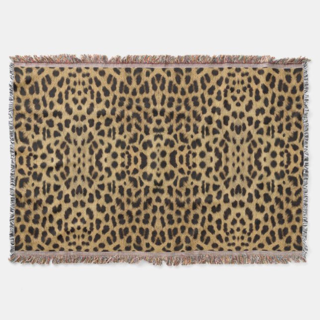 Leopard Print Throw Blanket Decke (Vorderseite)