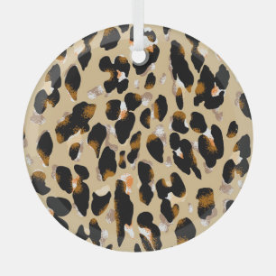 Leopard Print: Tiermustergülle Ornament Aus Glas