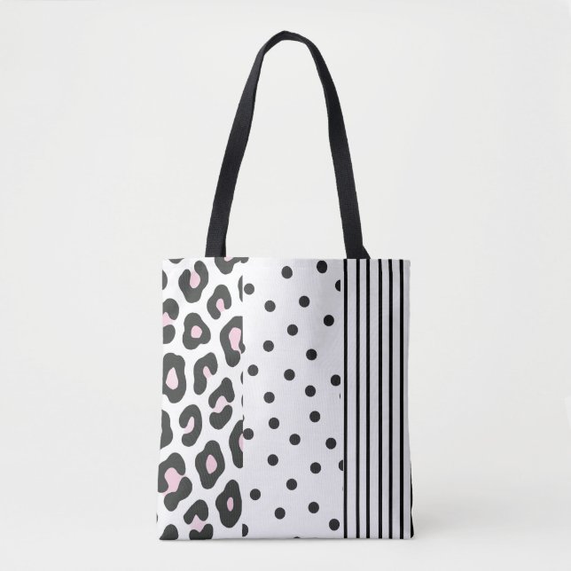 Leopard Print Tote Bag Tasche (Vorderseite)