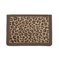 Leopard Print TriFold Nylon Wallet