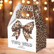 Leopard Print Two Wild Bow 2. Geburtstag