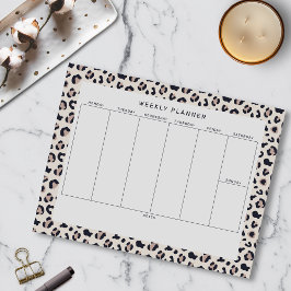 Leopard Print Weekekly Planner Tearawy Notepad Notizblock