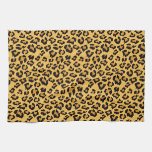 Leopard Print Wild Cat Muster in natürlichen Farbe Geschirrtuch