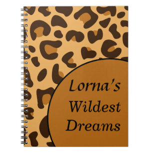 Leopard Print Wildest Dreams Spiral Journal Notizblock