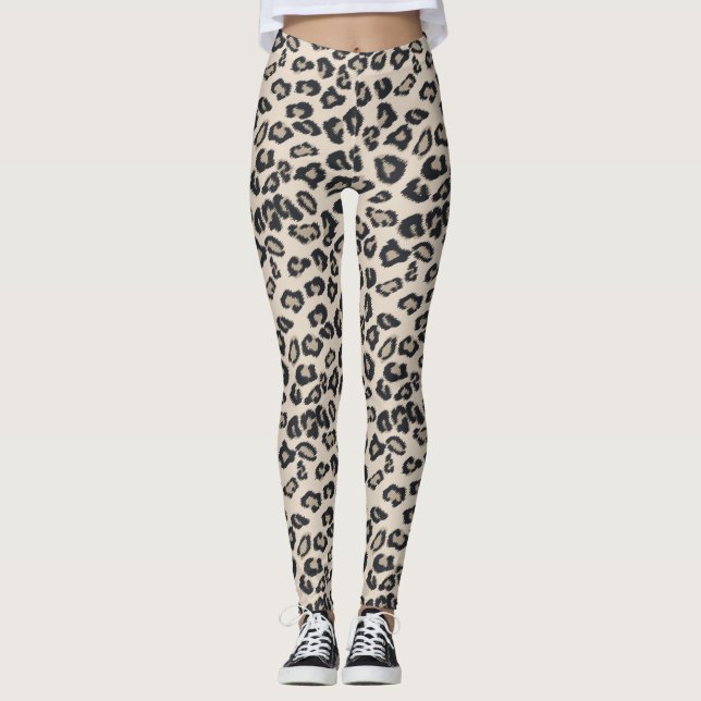 Leopard Print Women's Leggings (Vorderseite)
