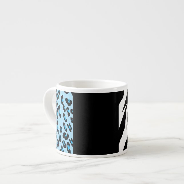 Leopard Print, Zebra Print, Animal Print, Blue Espressotasse (Vorderseite Links)