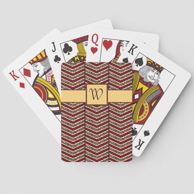 Leopard Print Zickzack Classic Playing Cards Spielkarten (Rückseite)