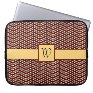 Leopard Print Zickzack Laptop Sleeve