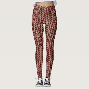 Leopard Print Zickzack Leggings