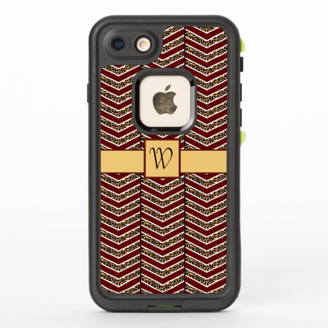 Leopard Print Zickzack Lifeproof Case (Rückseite)
