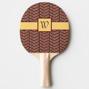 Leopard Print Zickzack Ping Pong Paddle Tischtennis Schläger