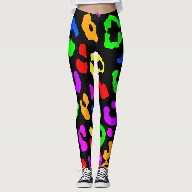 Leopard Printbügel Leggings (Vorderseite)