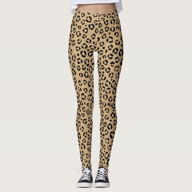 Leopard-Printdesign Leggings (Vorderseite)