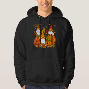 Leopard Pumpkin drucken Karierte Gnome Herbst als  Hoodie