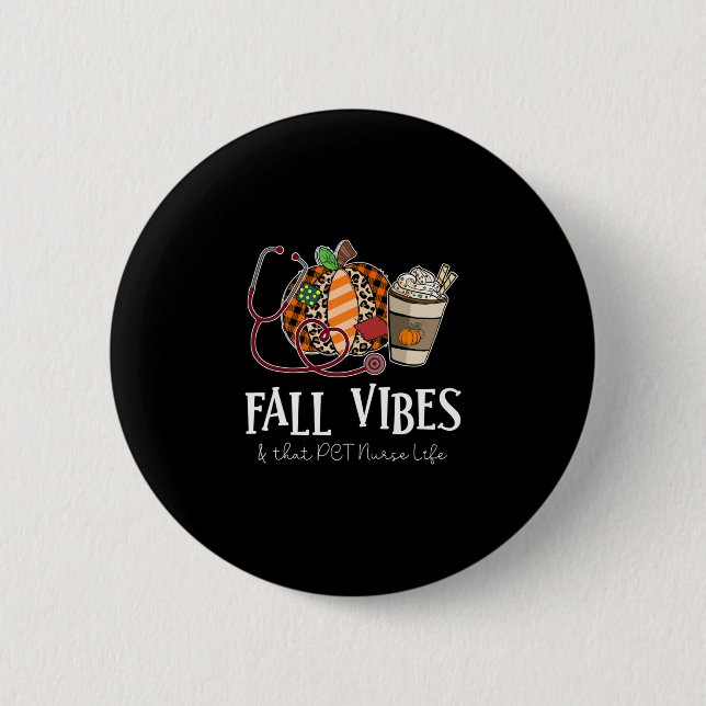 Leopard Pumpkin Fall Vibes und dieses Pct Nurlife Button (Vorderseite)
