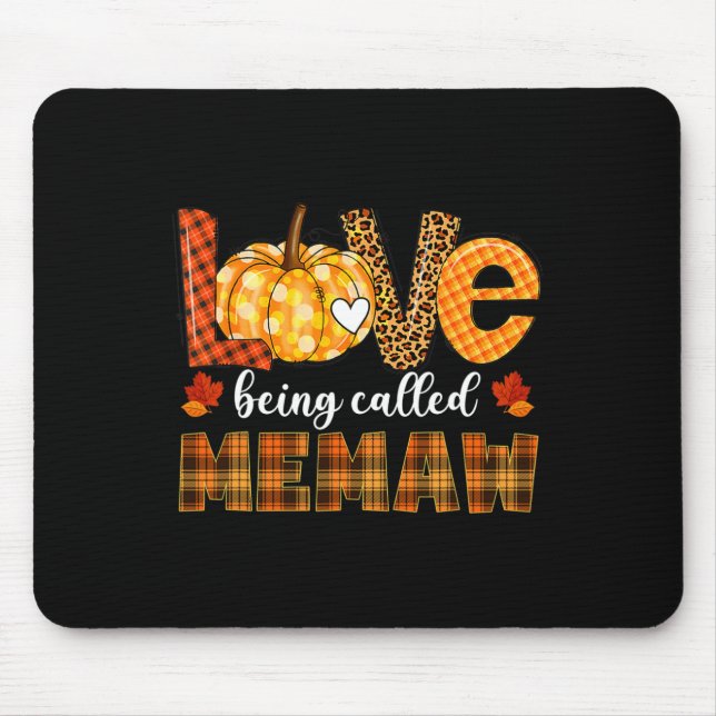 Leopard Pumpkin-Liebe heißt Memaw Fall Danke Mousepad (Vorne)