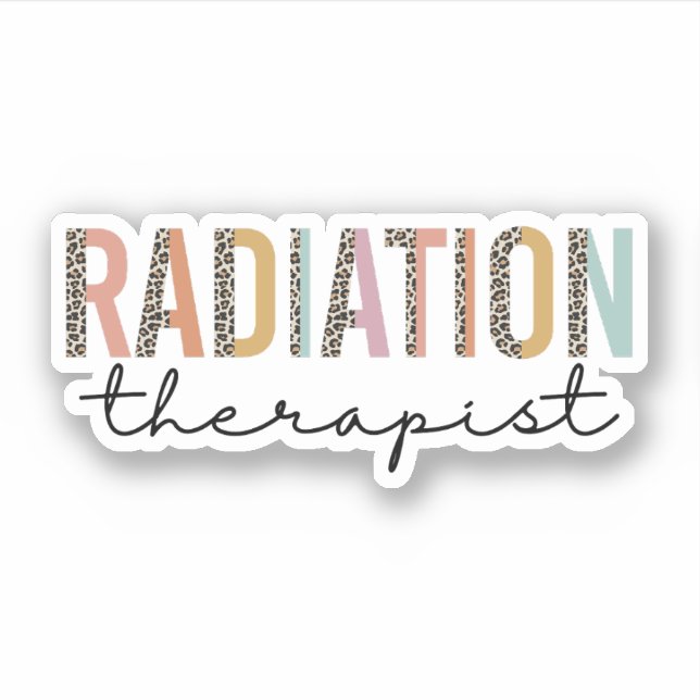 Leopard Radiationstherapeut, Krasse Therapie Grad  Aufkleber (Vorderseite)