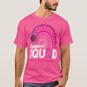 Leopard-Rainboow-Unterstützung Squad Breast Cancer T-Shirt