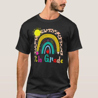 Leopard Rainbow 7. Klasse Te T-Shirt