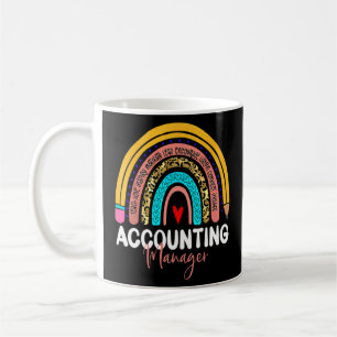 Leopard Rainbow Back Accounting Manager Kaffeetasse