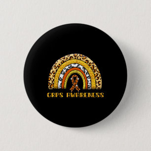 Leopard Rainbow Crps Warrior Button
