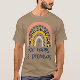 Leopard Rainbow God Behalte seine Versprechen Chri T-Shirt