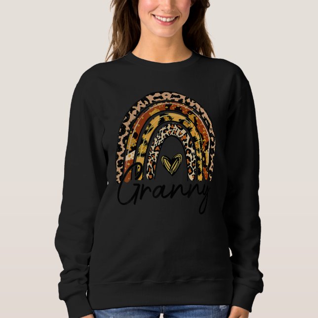 Leopard Rainbow Granny Selegno Fall Thanksg Sweatshirt (Vorderseite)