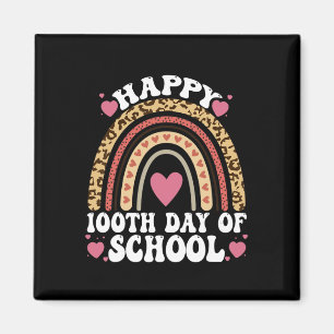 Leopard Rainbow Happy 100th Day School Niedlich 10 Magnet