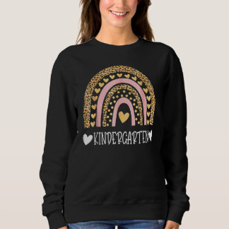 Leopard Rainbow Kindergarten Erster Tag Sweatshirt