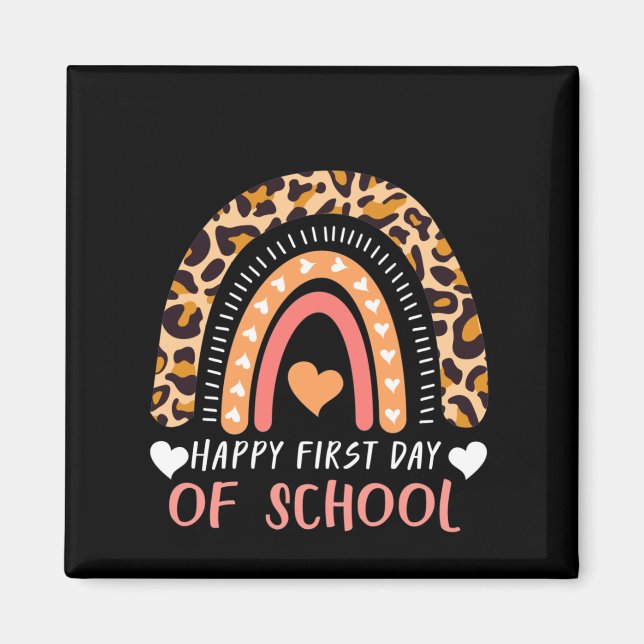 Leopard Rainbow Kindergarten Lehrer Magnet (Vorne)