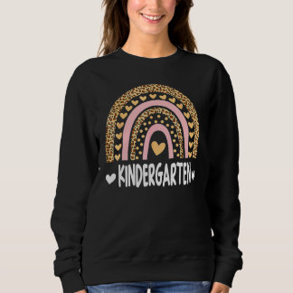 Leopard Rainbow Kindergarten Lehrer zurück Sweatshirt
