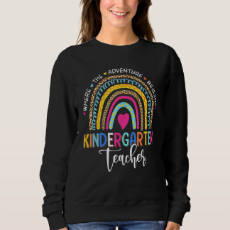 Leopard Rainbow Kindergarten Wo das Abenteuer B Sweatshirt