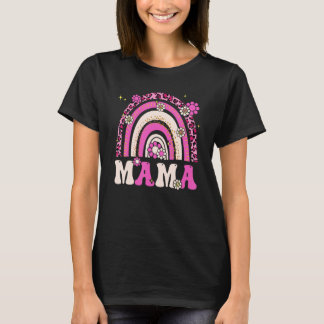 Leopard Rainbow Mama Mama Mommy Grandma T-Shirt