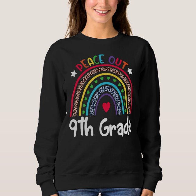 Leopard Rainbow Peace Out 9. Sweatshirt (Vorderseite)