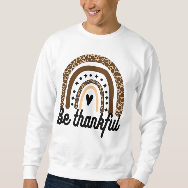 LEOPARD RAINBOW - SEHR DANKBAR SWEATSHIRT (Vorderseite)