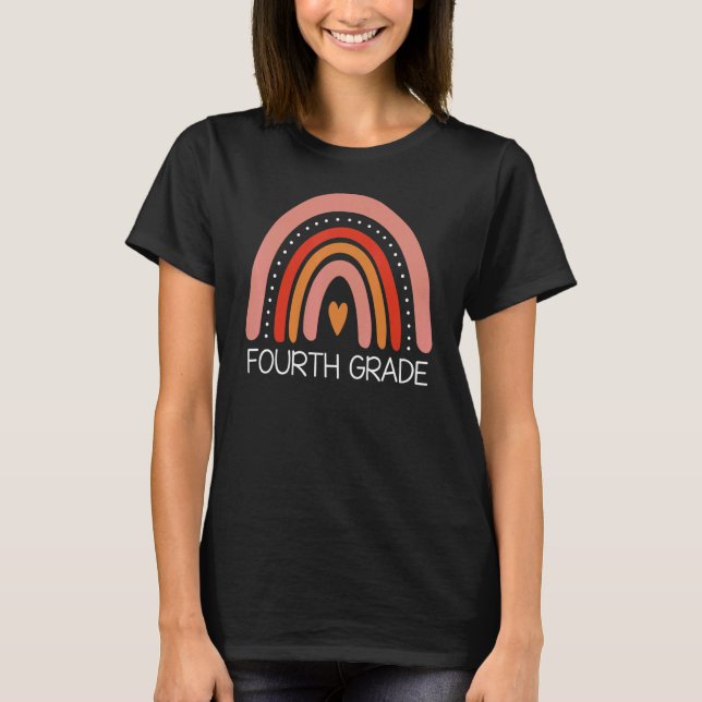 Leopard Rainbow Vierter Tee (Vorderseite)