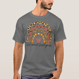 Leopard Rainbow Wild Über 1. Klasse Lehrer zurück T-Shirt