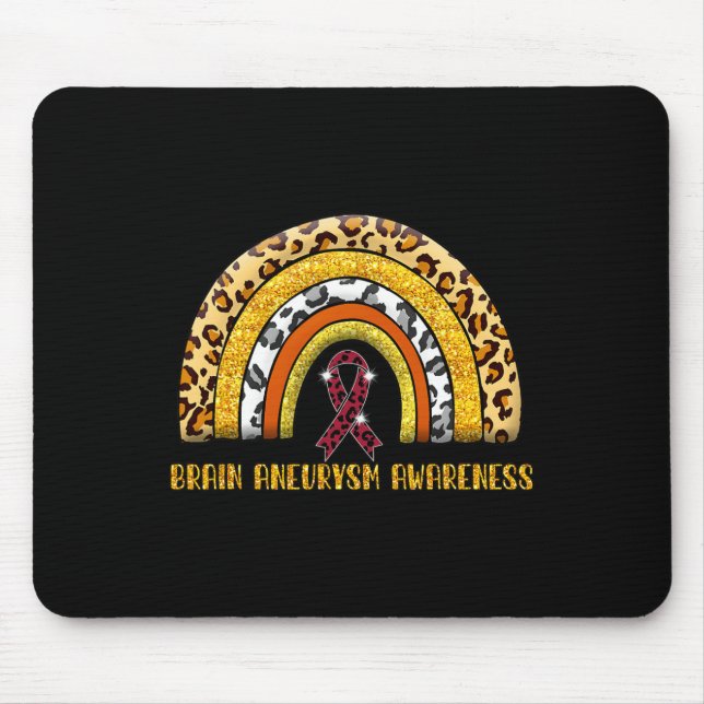 Leopard Regenbogen Hirnaneurysma Krieger  Mousepad (Vorne)