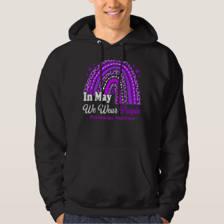 Leopard Regenbogen im Mai tragen wir Lila Fibromya Hoodie