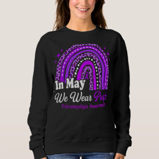Leopard Regenbogen im Mai tragen wir Lila Fibromya Sweatshirt