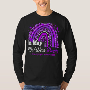 Leopard Regenbogen im Mai tragen wir Lila Fibromya T-Shirt