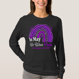 Leopard Regenbogen im Mai tragen wir Lila Fibromya T-Shirt
