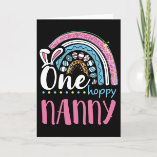 Leopard Regenbogen Ostereier Hasenohren Ein Hoppy Karte