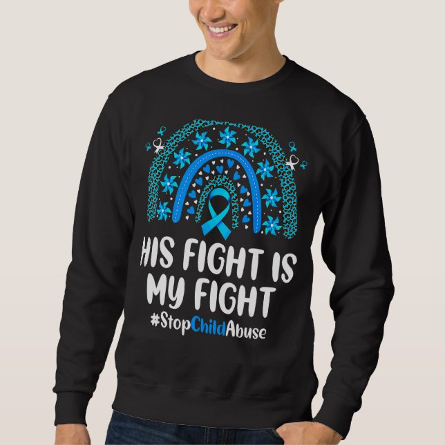 Leopard Regenbogen sein Kampf ist mein Kampf gegen Sweatshirt (Vorderseite)