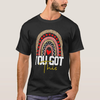 Leopard Regenbogen Sie Got dies für Lehrertests T-Shirt