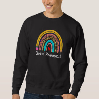 Leopard-Regenbogen vom klinischen Apotheker zurück Sweatshirt