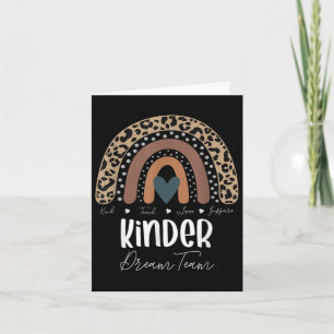 Leopard-Regenbogenlehrer Student, Kinder-Dream-Tea Karte